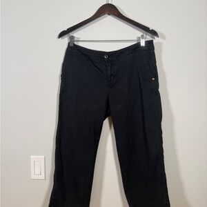 🖤 Woolrich Women's Black Capri Pants Size 8 Stretch Cotton Cropped Hiking